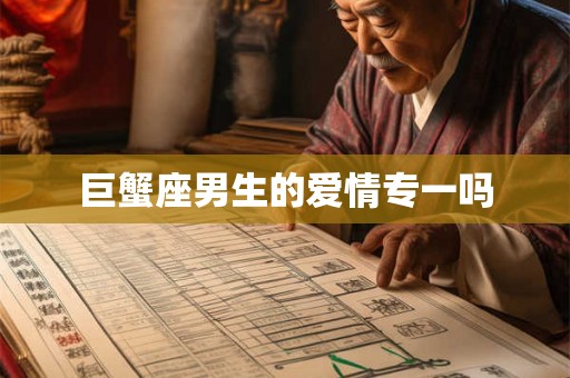 巨蟹座男生的爱情专一吗 巨蟹座男生的爱情专一吗