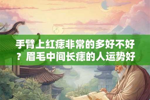 手臂上红痣非常的多好不好？眉毛中间长痣的人运势好吗？