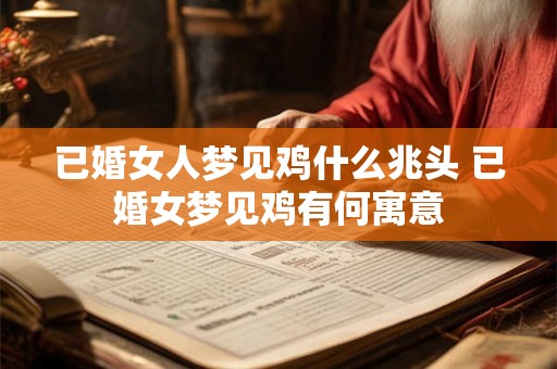 已婚女人梦见鸡什么兆头 已婚女梦见鸡有何寓意