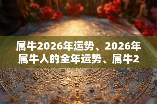 属牛2026年运势、2026年属牛人的全年运势、属牛2026年每月运势