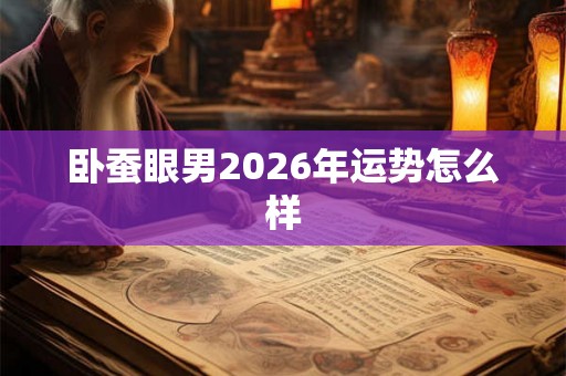 卧蚕眼男2026年运势怎么样 卧蚕眼男2026年运势怎么样