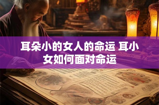耳朵小的女人的命运 耳小女如何面对命运