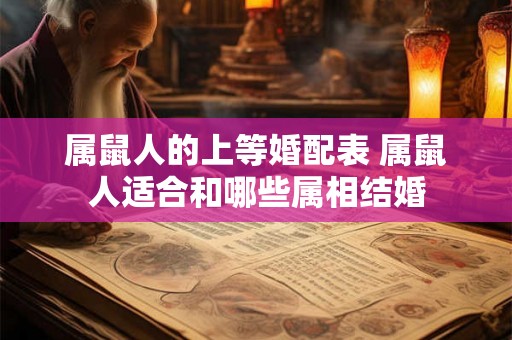 属鼠人的上等婚配表 属鼠人适合和哪些属相结婚