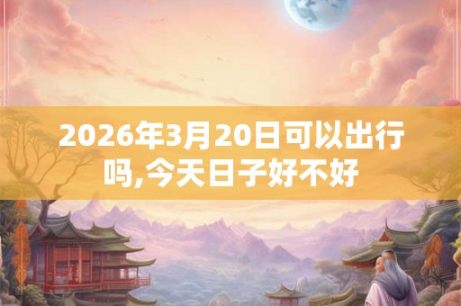2026年3月20日可以出行吗,今天日子好不好