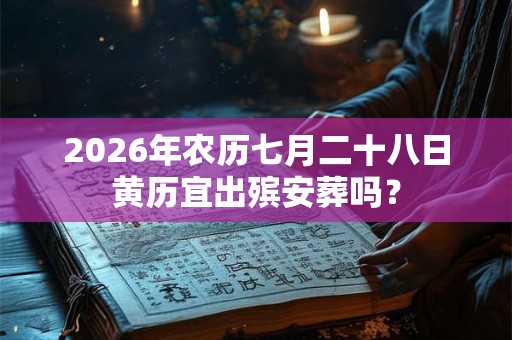 2026年农历七月二十八日黄历宜出殡安葬吗？
