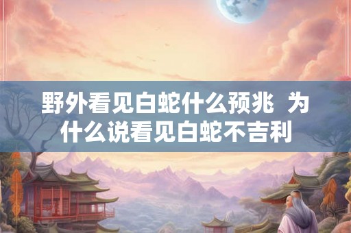野外看见白蛇什么预兆  为什么说看见白蛇不吉利