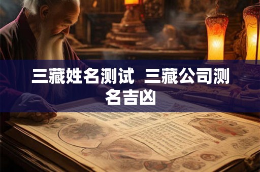 三藏姓名测试  三藏公司测名吉凶