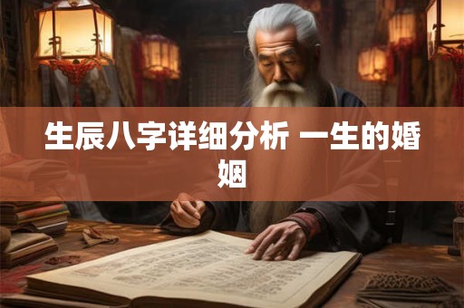 生辰八字详细分析 一生的婚姻