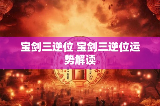 宝剑三逆位 宝剑三逆位运势解读