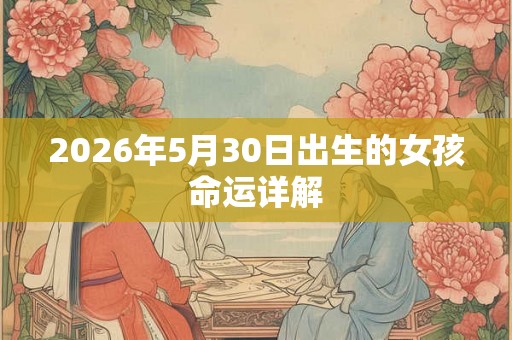 2026年5月30日出生的女孩命运详解