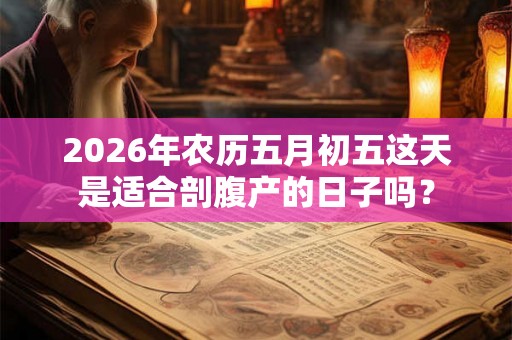 2026年农历五月初五这天是适合剖腹产的日子吗? 2026年农历五月初五这天是适合剖腹产的日子吗?