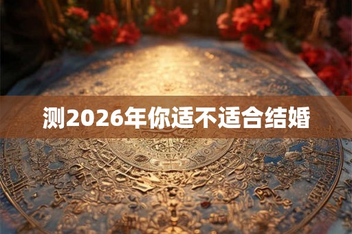 测2026年你适不适合结婚 测2026年你适不适合结婚