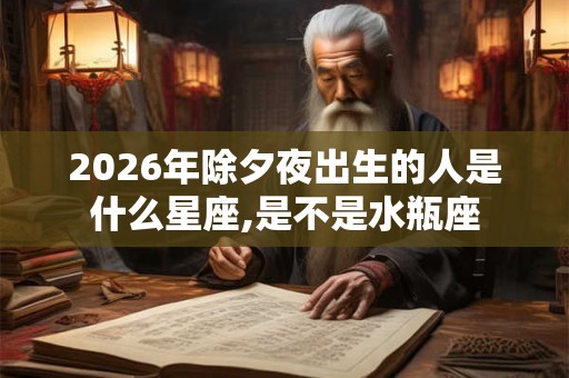 2026年除夕夜出生的人是什么星座,是不是水瓶座
