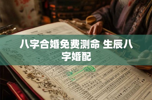 八字合婚免费测命 生辰八字婚配