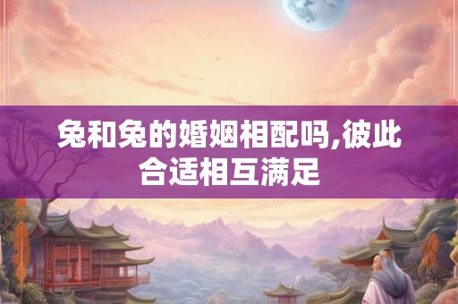 兔和兔的婚姻相配吗,彼此合适相互满足
