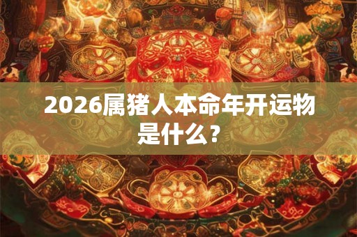 2026属猪人本命年开运物是什么？