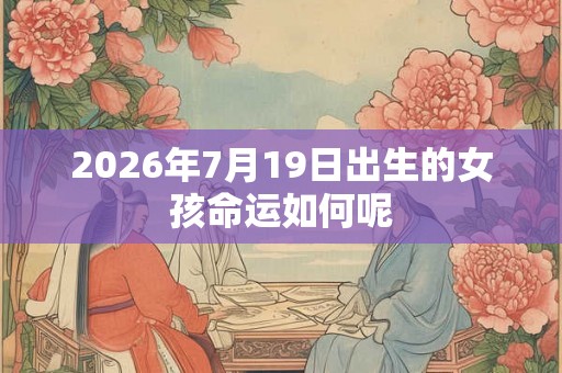 2026年7月19日出生的女孩命运如何呢