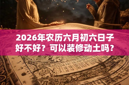 2026年农历六月初六日子好不好？可以装修动土吗？