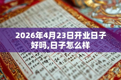 2026年4月23日开业日子好吗,日子怎么样