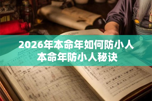2026年本命年如何防小人 本命年防小人秘诀