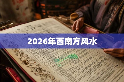 2026年西南方风水