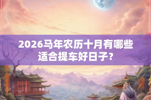 2026马年农历十月有哪些适合提车好日子? 2026马年农历十月有哪些适合提车好日子?