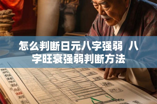 怎么判断日元八字强弱  八字旺衰强弱判断方法