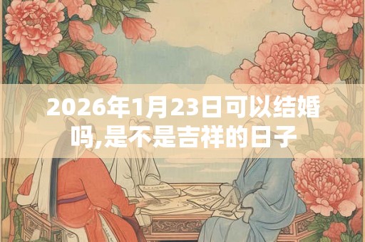 2026年1月23日可以结婚吗,是不是吉祥的日子