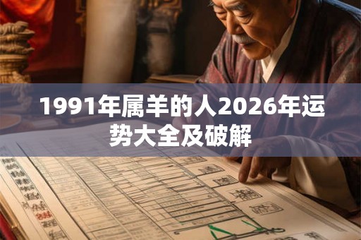 1991年属羊的人2026年运势大全及破解