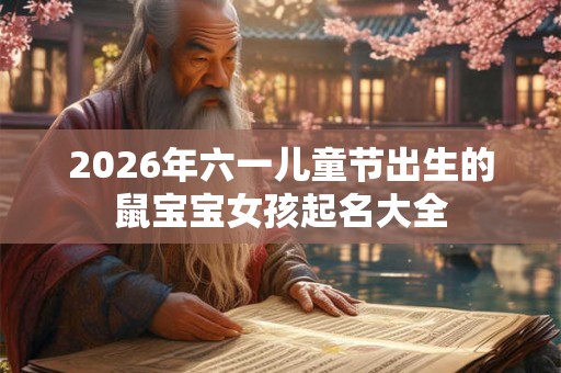 2026年六一儿童节出生的鼠宝宝女孩起名大全 2026年六一儿童节出生的鼠宝宝女孩起名大全