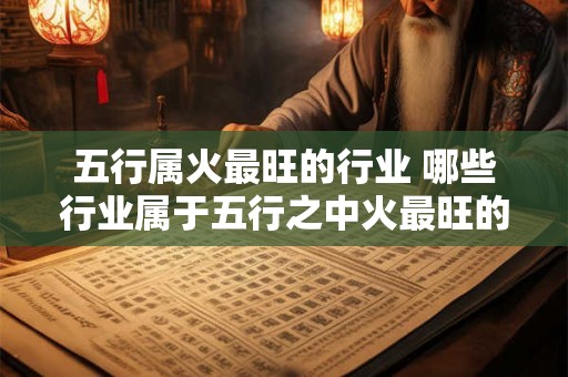五行属火最旺的行业 哪些行业属于五行之中火最旺的