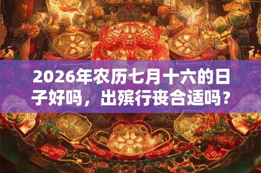 2026年农历七月十六的日子好吗，出殡行丧合适吗？
