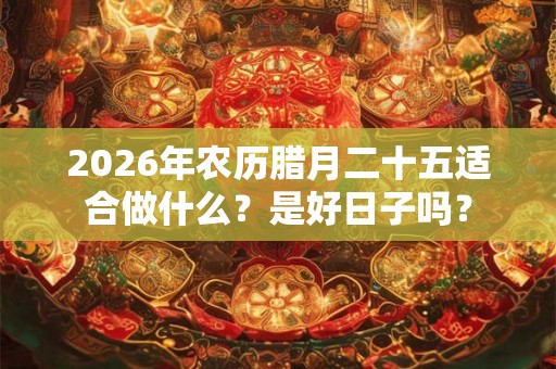 2026年农历腊月二十五适合做什么？是好日子吗？