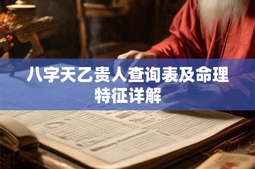 八字天乙贵人查询表及命理特征详解