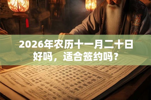 2026年农历十一月二十日好吗，适合签约吗？