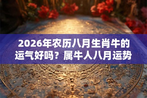 2026年农历八月生肖牛的运气好吗？属牛人八月运势分析