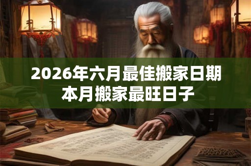 2026年六月最佳搬家日期 本月搬家最旺日子