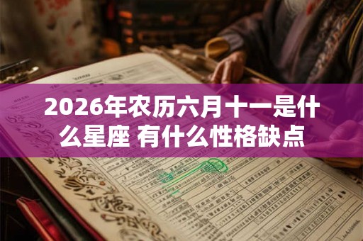 2026年农历六月十一是什么星座 有什么性格缺点