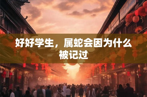 好好学生,属蛇会因为什么被记过 好好学生,属蛇会因为什么被记过