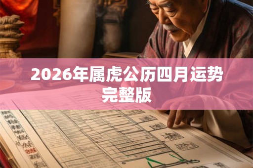 2026年属虎公历四月运势完整版