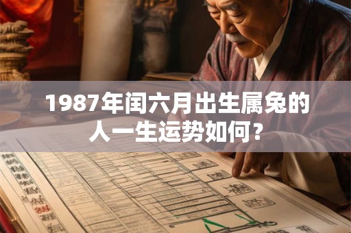 1987年闰六月出生属兔的人一生运势如何？