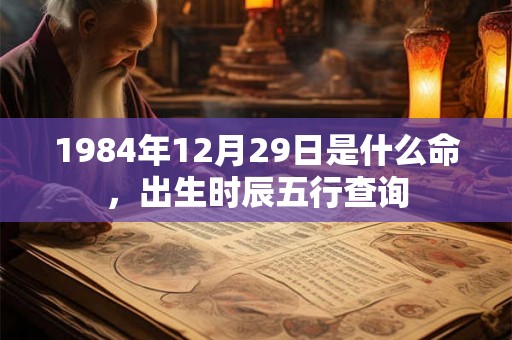 1984年12月29日是什么命，出生时辰五行查询