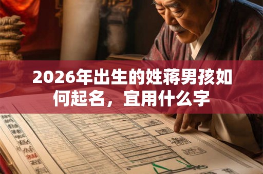2026年出生的姓蒋男孩如何起名,宜用什么字 2026年出生的姓蒋男孩如何起名,宜用什么字