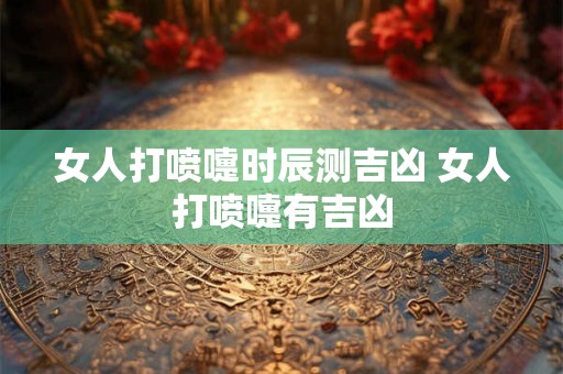 女人打喷嚏时辰测吉凶 女人打喷嚏有吉凶