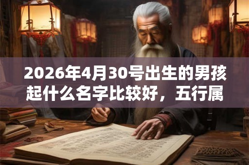 2026年4月30号出生的男孩起什么名字比较好，五行属什么