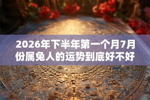 2026年下半年第一个月7月份属兔人的运势到底好不好 2026年下半年第一个月7月份属兔人的运势到底好不好