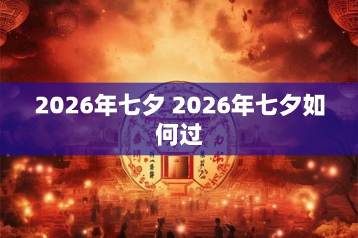 2026年七夕 2026年七夕如何过