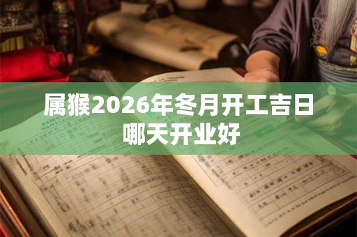 属猴2026年冬月开工吉日 哪天开业好