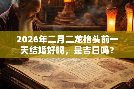 2026年二月二龙抬头前一天结婚好吗，是吉日吗？
