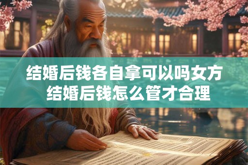 结婚后钱各自拿可以吗女方  结婚后钱怎么管才合理